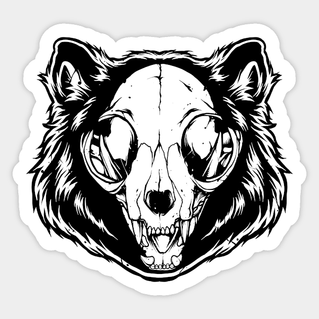 Cat skull Sticker by vhiente